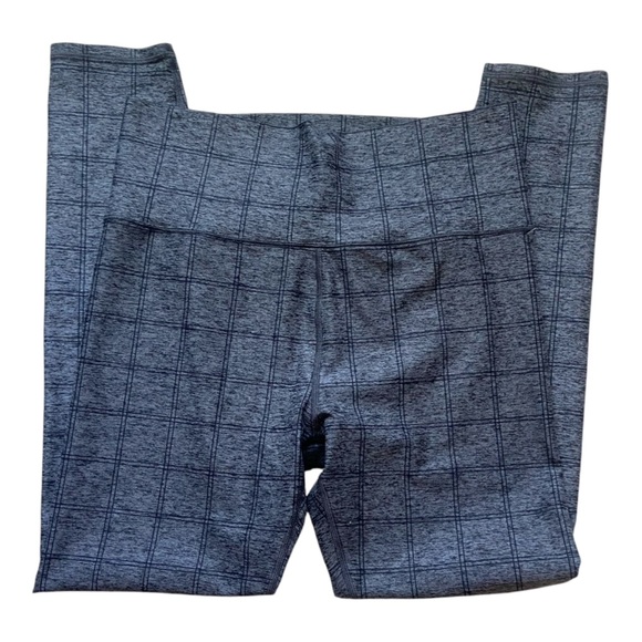 Vuori Dreamknit Clean Elevation Leggings VW444 Sz L Windowpane Heather Black - Picture 4 of 7